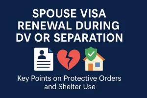 Spouse Visa Renewal During DV or Separation｜Key Points on Protective Orders and Shelter Use