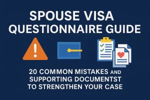 “Spouse Visa Questionnaire Guide｜20 Common Mistakes and Supporting Documents to Strengthen Your Case”
