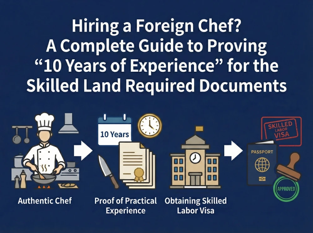 Skilled Labor Visa for Chefs in Japan: How to Prove 10 Years of Experience