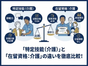 特定技能（介護）と在留資格「介護」の違い